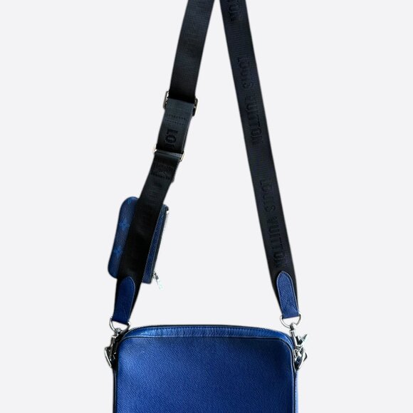 Louis Vuitton Blue Taigarama Monogram Trio Messenger Bag - Picture 2 of 4